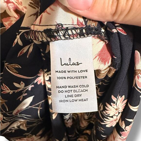 Lulu's navy blue Maxi Sundress Sleeveless Spaghetti Strap high low slit xs - Picture 7 of 8